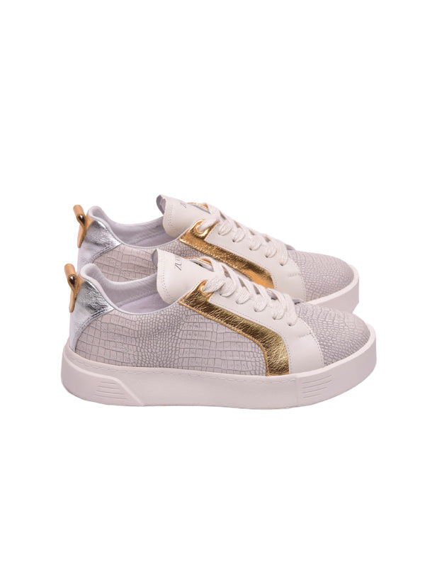 TENIS GRIS ORO