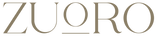 Logo de la marca Zuoro Shoes, muestra las letras de la marca en dorado oscuro